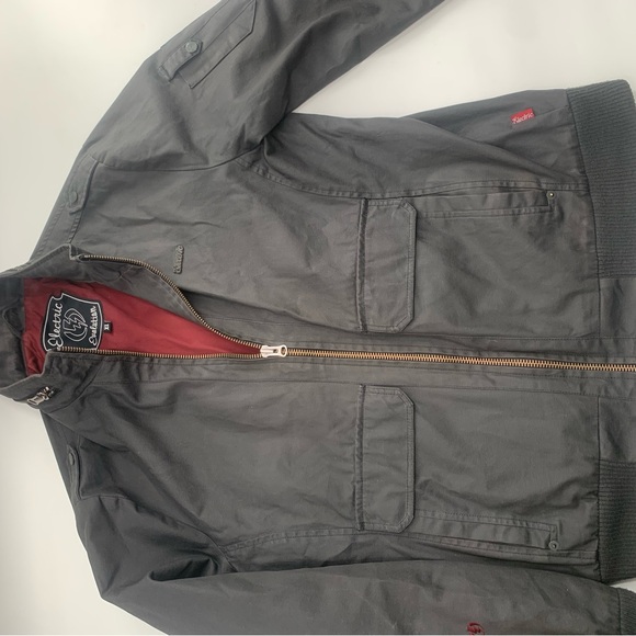 Electric Jacket Mens XL Gray Evolution Full Zip Waxed Canvas - Picture 9 of 10